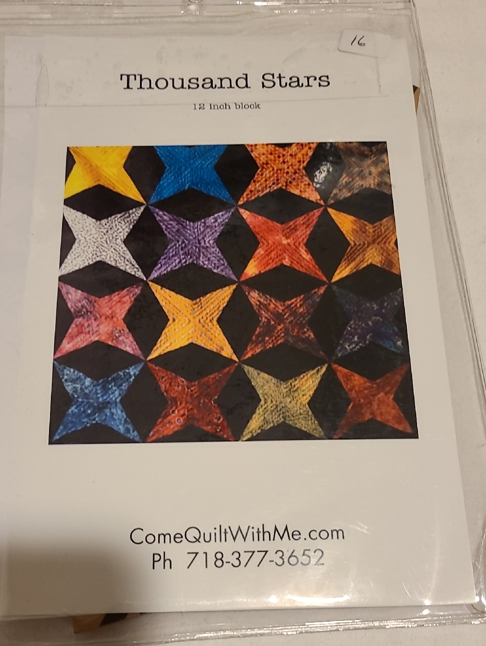 Thousand Stars 12 Inch Block Template Quilting Sewing